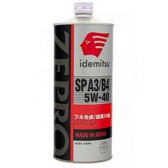 Купить МОТОРНОЕ МАСЛО IDEMITSU ZEPRO EURO SPEC 5W-40 SP A3/B4 1Л (1849-001) 30006054-001