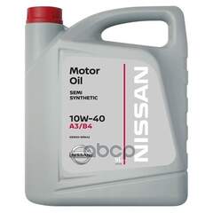 Купить МАСЛО МОТОРНОЕ ПОЛУСИНТЕТИЧЕСКОЕ NISSAN MOTOR OIL 10W-40 5Л (KE900-99942) KE900-99942R