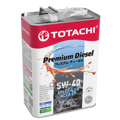 Купить МАСЛО МОТОРНОЕ TOTACHI PREMIUM DIESEL FULLY SYNTHETIC CJ-4/SM 5W-40 4Л (4562374690745) 11704