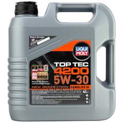 Купить МАСЛО МОТОРНОЕ LIQUI MOLY TOP TEC 4200 5W-30 СИНТЕТИЧЕСКОЕ 4 Л 3715 / 371