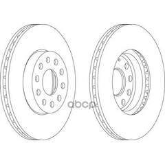 Купить ДИСК ТОРМОЗНОЙ ПЕРЕДНИЙ SKODA OCTAVIA (1Z_, 5E_), VW GOLF V-VII DDF1218