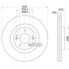 Купить ДИСК ТОРМОЗНОЙ ПЕРЕДНИЙ HYUNDAI, KIA GRAND SANTA F?, SANTA F? II , SANTA F? III , SORENTO II , SORENTO III ND6052K