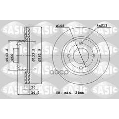Купить ДИСК ТОРМОЗНОЙ КОМПЛЕКТ CITROEN BERLINGO +ESP/C3/C4/C5/ PEUGEOT 207/307/308 2464W24J