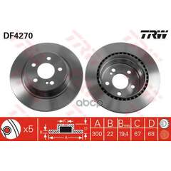 Купить ДИСК ТОРМОЗНОЙ ЗАДНИЙ MERCEDES E W211, W212, GLK X204 DF4270