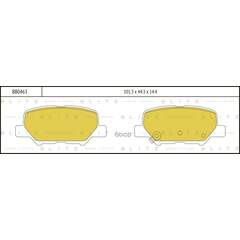 Купить КОЛОДКИ ТОРМОЗНЫЕ ДИСКОВЫЕ ЗАДНИЕ CITROEN C4 12-MAZDA 6 12-MITSUBISHI ASX/OUTLANDER 10-PEUGEOT 4008 12- BB0463