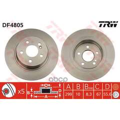 Купить ДИСК ТОРМОЗНОЙ ЗАДНИЙ MERCEDES W204 DF4805