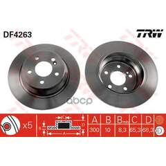 Купить ДИСК ТОРМОЗНОЙ ЗАДНИЙ MERCEDES W211, W212 DF4263