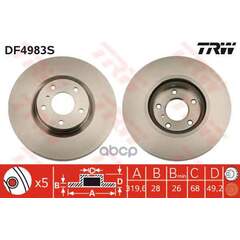 Купить ДИСК ТОРМОЗНОЙ ПЕРЕДНИЙ INFINITI G, M, NISSAN MURANO (Z50, Z51) DF4983S