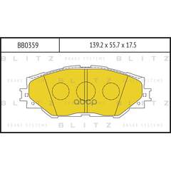 Купить КОЛОДКИ ТОРМОЗНЫЕ ДИСКОВЫЕ ПЕРЕДНИЕ TOYOTA COROLLA/AURIS/RAV4 05- BB0359