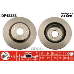 Купить ДИСК ТОРМОЗНОЙ ПЕРЕДНИЙ TRW DF4828S