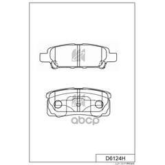 Купить КОЛОДКИ ТОРМОЗНЫЕ ДИСКОВЫЕ ЗАДН. MITSUBISHI OUTLANDER I 03-08 D6124H