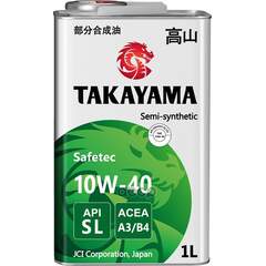 Купить МАСЛО МОТОРНОЕ TAKAYAMA SAFETEC 10W-40 A3/B4 SL ПОЛУСИНТЕТИКА 1Л 605590
