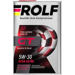 Купить МАСЛО МОТОРНОЕ ROLF GT SAE 5W-30 ACEA A3/B4 СИНТЕТИКА 4Л 322620