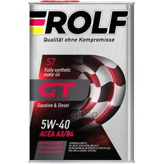 Купить МАСЛО МОТОРНОЕ ROLF GT SAE 5W-40 API SN/CF СИНТЕТИКА 4Л 322229