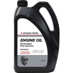 Купить МАСЛО МОТОРНОЕ MITSUBISHI ENGINE OIL 5W-40 СИНТЕТИЧЕСКОЕ 4 Л MZ320362