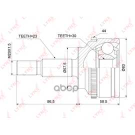 Купить ШРУС LYNXAUTO CO-6322A