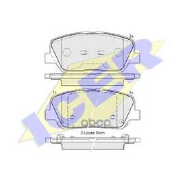 Купить КОЛОДКИ ПЕРЕДНИЕ HYUNDAI/KIA ELANTRA/I30/CERATO/OPTIMA/CEED/PROCEED ICER 182090