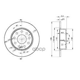 Купить ДИСК ТОРМОЗНОЙ ЗАДНИЙ AD A3/GOLF 03-> ICER 78BD5616-2