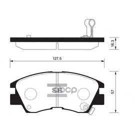 Купить КОЛОДКИ ТОРМОЗНЫЕ ПЕРЕДНИЕ SANGSIN BRAKE SP1135