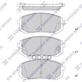 Купить КОЛОДКИ ПЕРЕДНИЕ HYUNDAI ELANTRA (CN7) 2020- SANGSIN BRAKE SP4461