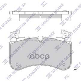 Купить КОЛОДКИ ПЕРЕДНИЕ RANGE ROVER 2012-, LAND ROVER DISCOVERY 2016- SP4351