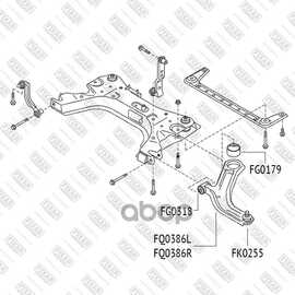 Купить РЫЧАГ ПОДВЕСКИ ПЕРЕДНИЙ НИЖНИЙ ЛЕВЫЙ NISSAN MICRA/NOTE 03- FQ0386L