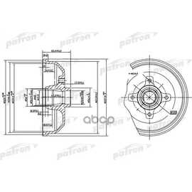 Купить БАРАБАН ТОРМОЗНОЙ ЗАДН OPEL: CORSA A TR 82-93, CORSA A ХЕЧБЭК 82-93, CORSA A ФУРГОН 86-89, CORSA B 9 PATRON PDR1115