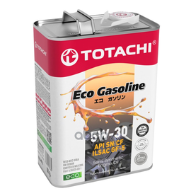 Купить МАСЛО МОТОРНОЕ TOTACHI ECO GASOLINE SEMI-SYNTHETIC SN/CF 5W-30 4Л (4589904934865) 10804