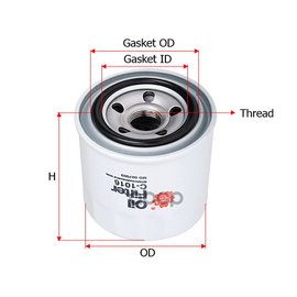 Купить ФИЛЬТР МАСЛЯНЫЙ HYUNDAI/KIA/MAZDA/MITSUBISHI/NISSAN C1016
