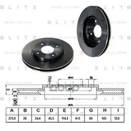 Купить ДИСК ТОРМОЗНОЙ ПЕРЕДНИЙ ВЕНТИЛИРУЕМЫЙ MITSUBISHI GALANT/LANCER 96- BS0284