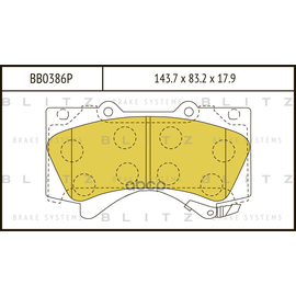 Купить КОЛОДКИ ТОРМОЗНЫЕ ДИСКОВЫЕ ПЕРЕДНИЕ TOYOTA LAND CRUISER 200 08- BB0386P