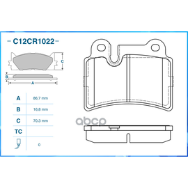 Купить ТОРМОЗНЫЕ КОЛОДКИ ЗАДНИЕ LOW METALLIC C12CR1022