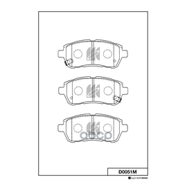 Купить КОЛОДКИ ТОРМОЗНЫЕ ДИСКОВЫЕ MAZDA 2 07-15 D0051M