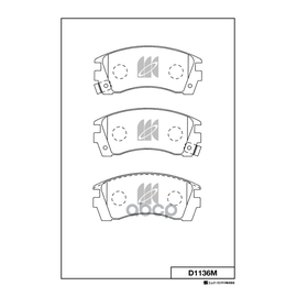 Купить КОЛОДКИ ТОРМОЗНЫЕ ДИСКОВЫЕ D1136M