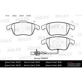 Купить КОЛОДКИ ТОРМОЗНЫЕ ПЕРЕДНИЕ (С ДАТЧИКОМ) (СМЕСЬ LOW-METALLIC) AUDI A4/A4 ALLROAD/A5 1.8-3.2 07- (TRW GDB1814) E400276