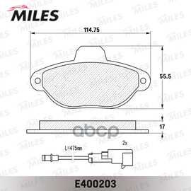 Купить КОЛОДКИ ТОРМОЗНЫЕ ПЕРЕДНИЕ (С ДАТЧИКОМ) (СМЕСЬ LOW-METALLIC) (FIAT 500 (312) / FIAT PANDA (169)) (TRW GDB1115) E400203