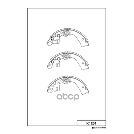 Купить КОЛОДКИ ТОРМОЗНЫЕ БАРАБАННЫЕ NISSAN MARCH,NOTE 1.0-1.4 05-12 K1261