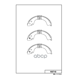 Купить КОЛОДКИ ТОРМОЗНЫЕ БАРАБАННЫЕ MITSUBISHI L200 2.0-2.5TD 96-,L400 2.5TD 99- K6718