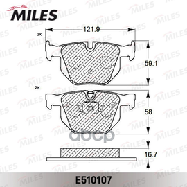 Купить КОЛОДКИ ТОРМОЗНЫЕ ЗАДНИЕ (СМЕСЬ CERAMIC СЕРИЯ PRO) BMW E90/E91/E60/E61/E70/E71 (TRW GDB1730) E510107