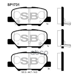 Купить КОЛОДКИ ТОРМОЗНЫЕ ДИСКОВЫЕ MAZDA 6, MITSUBISHI OUTLANDER 2.0/2.4I 12 SP1731