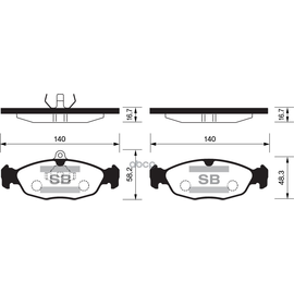 Купить КОЛОДКИ ТОРМОЗНЫЕ ДИСКОВЫЕ OPEL VECTRA A/ASTRA F 1.4I-1.8I/1.7D/TD 91-98 SP1220