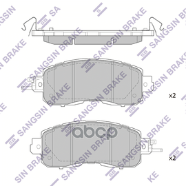 Купить КОЛОДКИ ТОРМОЗНЫЕ ДИСКОВЫЕ NISSAN TEANA III 2.5 13 SP1765