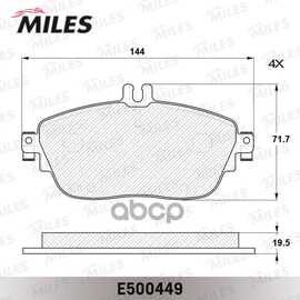 Купить КОЛОДКИ ТОРМОЗНЫЕ ПЕРЕДНИЕ (СМЕСЬ CERAMIC СЕРИЯ PRO) MERCEDES A(W176) 12-/B(W246) 11- L144ММ (TRW GDB1932) E500449