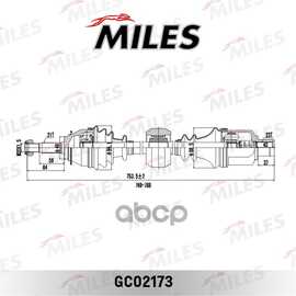 Купить ПРИВОД В СБОРЕ ПРАВЫЙ RENAULT LOGAN I/SANDERO 1.2-1.6 04- С ABS (GKN 304509) GC02173