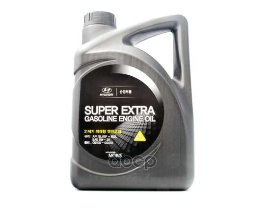 Купить МАСЛО МОТОРНОЕ ПОЛУСИНТЕТИЧЕСКОЕ HYUNDAI/KIA SUPER EXTRA GASOLINE 5W-30 4Л 05100-00410