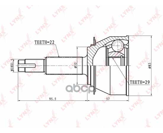 Купить ШРУС НАРУЖНЫЙ ПОДХОДИТ ДЛЯ DAEWOO CIELO 1.5 92/LANOS 97/NEXIA 96 CO-1803