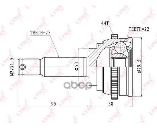 Купить ШРУС LYNXAUTO CO-3607A