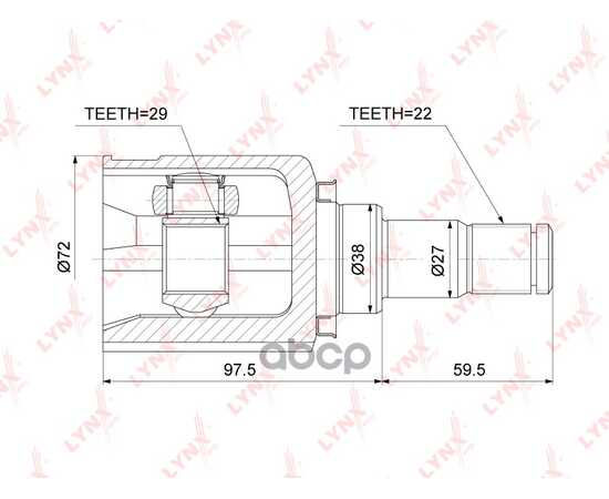 Купить ШРУС ВНУТРЕННИЙ LYNXAUTO CI-3745