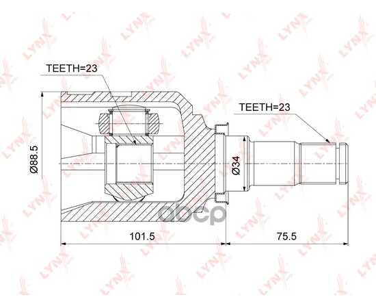 Купить ШРУС ВНУТРЕННИЙ ПОДХОДИТ ДЛЯ TOYOTA CARINA E(T19) 1.6-1.8 92-95 / CALDINA(T19/T21) 1.5-.18 92-02 / COROLLA(E100/E110/E120) 1.3-1.6 91-06 / VITZ(P10/P90) 1.3 99-10 CI-3719