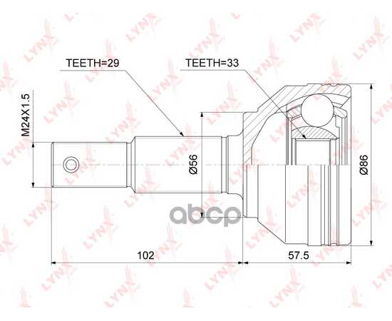 Купить ШРУС НАРУЖНЫЙ ПОДХОДИТ ДЛЯ NISSAN QASHQAI(J10) 1.6 06-13 CO-3853